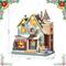Glitzhome® 10.25" Lighted Christmas Donuts & Coffee Shop Resin Village with Movement and Music